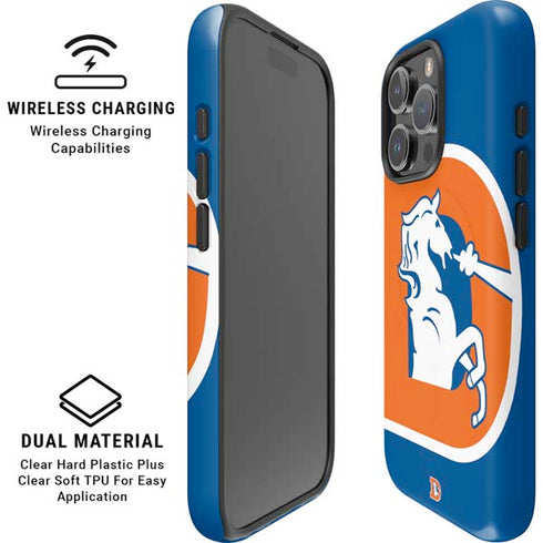 NFL Denver Broncos Retro Logo iPhone 16 Pro Magsafe Impact Case